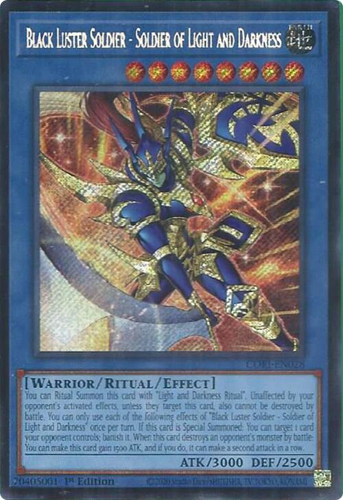 Black Luster Soldier - Soldier of Light and Darkness (Secret Rare) [CORI-EN028] Secret Rare | Gear Gaming Bentonville