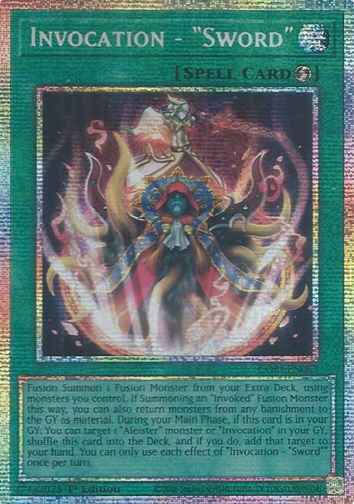 Invocation - "Sword" (Starlight Rare) [CORI-EN053] Starlight Rare | Gear Gaming Bentonville