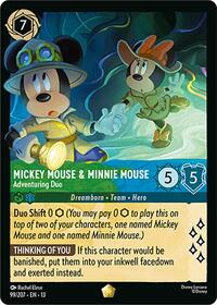 Mickey Mouse & Minnie Mouse - Adventuring Duo (99/204) [Attack of the Vine!] | Gear Gaming Bentonville