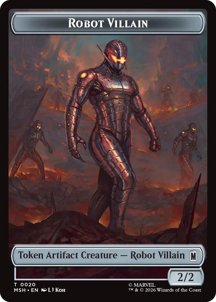 Villain // Robot Villain Double-Sided Token (009//020) [Marvel Super Heroes Tokens] | Gear Gaming Bentonville