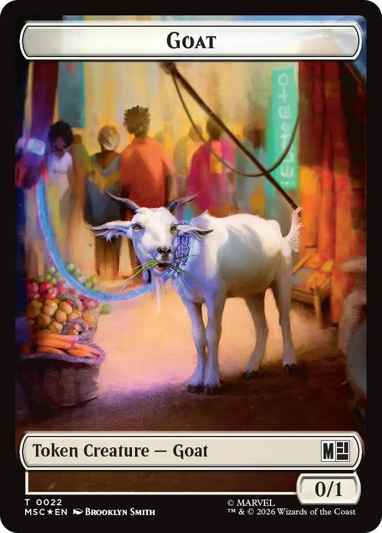 Goat // Soldier Double-Sided Token (Surge Foil) [Marvel Super Heroes Commander Tokens] | Gear Gaming Bentonville