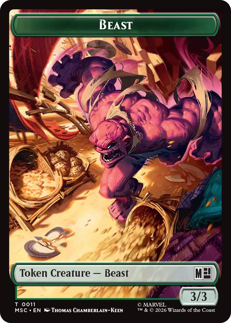 Beast // Vibranium Double-Sided Token [Marvel Super Heroes Commander Tokens] | Gear Gaming Bentonville