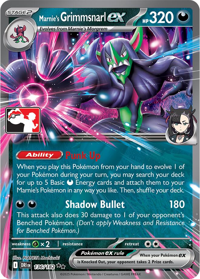 Marnie's Grimmsnarl ex (136/182) [Prize Pack Series Nine] | Gear Gaming Bentonville