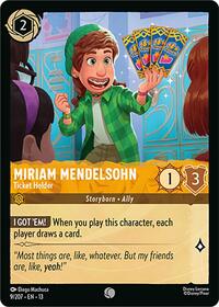 Miriam Mendelsohn - Ticket Holder (9/204) [Attack of the Vine!] | Gear Gaming Bentonville