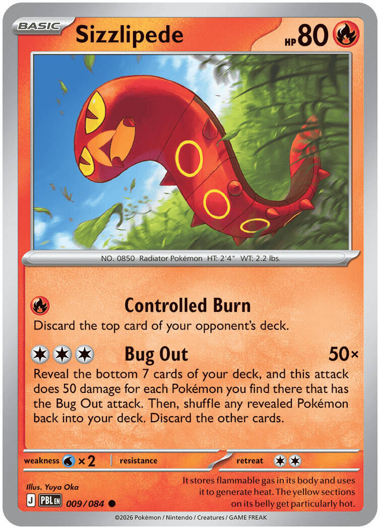 Sizzlipede (009/084) [Mega Evolution: Pitch Black] | Gear Gaming Bentonville