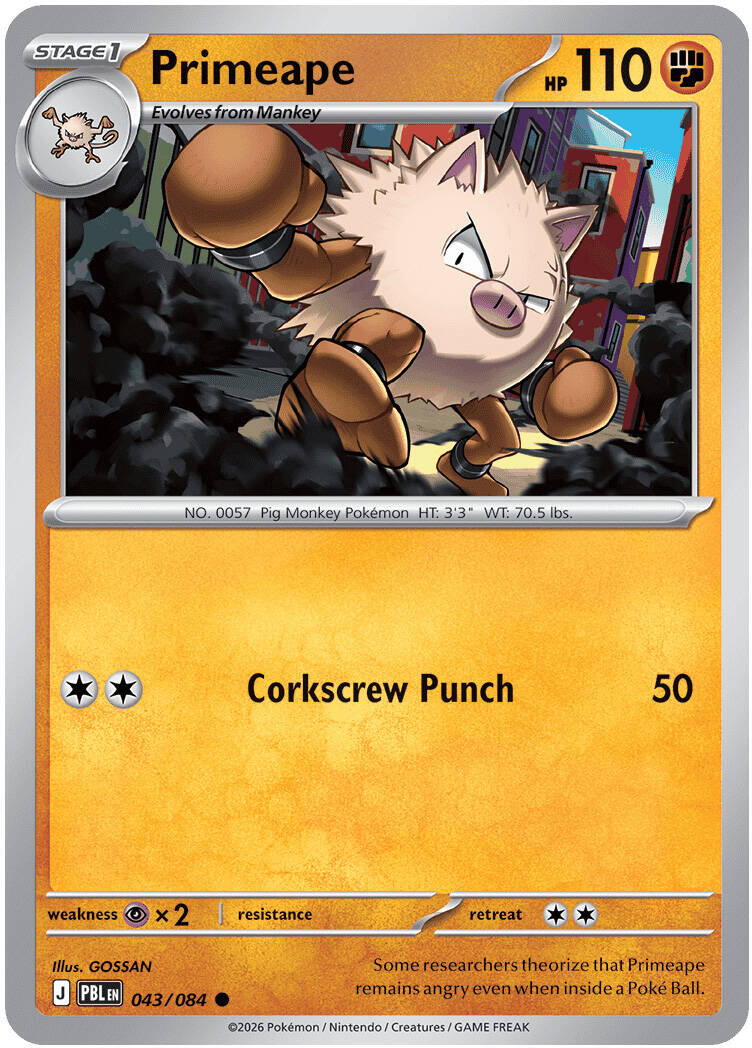 Primeape (043/084) [Mega Evolution: Pitch Black] | Gear Gaming Bentonville