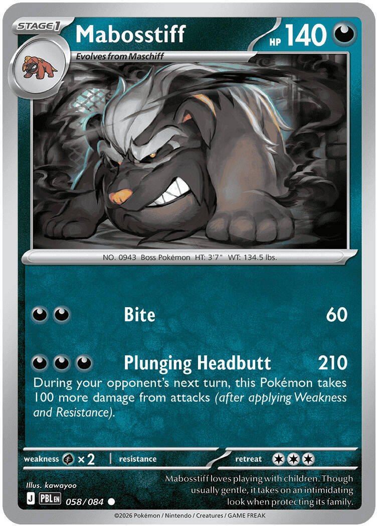 Mabosstiff (058/084) [Mega Evolution: Pitch Black] | Gear Gaming Bentonville