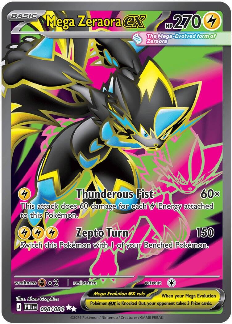 Mega Zeraora ex (098/084) [Mega Evolution: Pitch Black] | Gear Gaming Bentonville