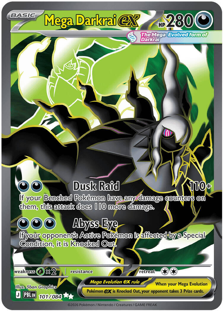 Mega Darkrai ex (101/084) [Mega Evolution: Pitch Black] | Gear Gaming Bentonville