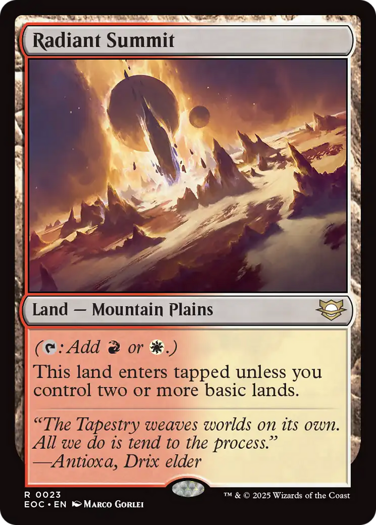 Radiant Summit [Edge of Eternities Commander] | Gear Gaming Bentonville