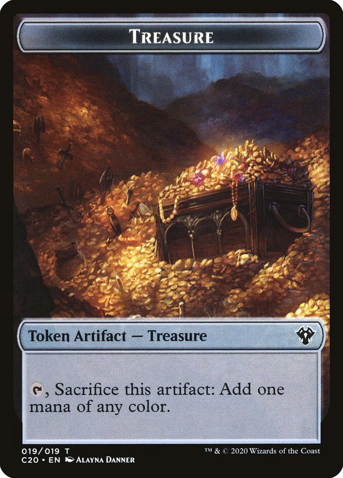 Saproling // Treasure Double-Sided Token [Commander 2020 Tokens] | Gear Gaming Bentonville