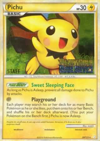 Pichu (28/123) (Staff Prerelease Promo) [Nintendo: Black Star Promos] | Gear Gaming Bentonville