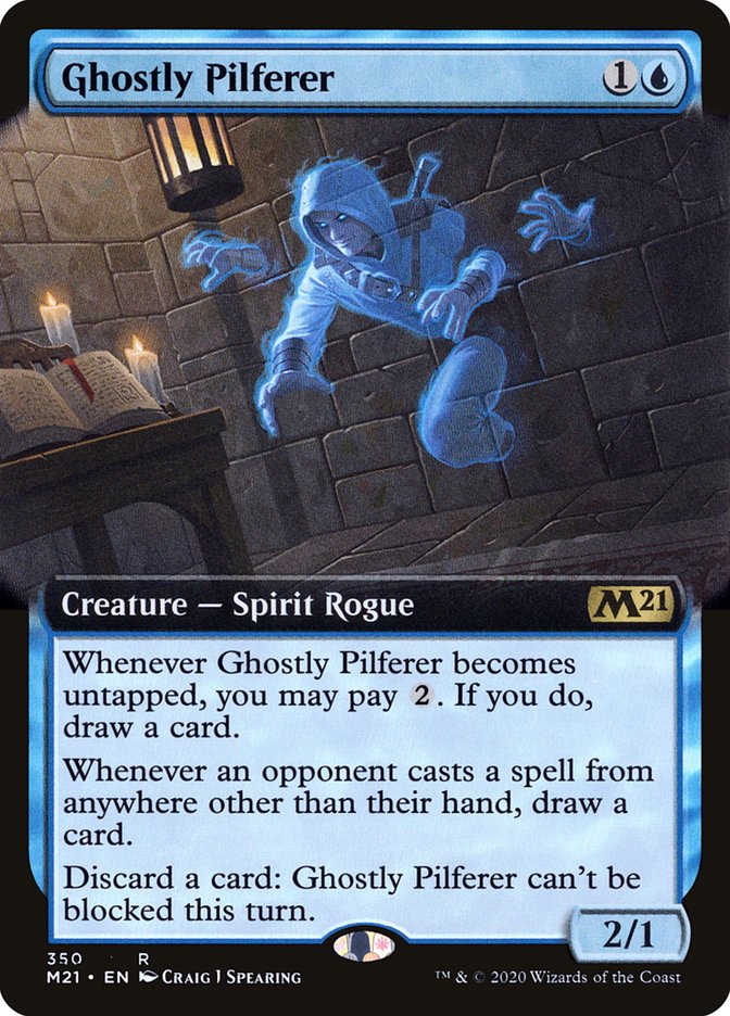 Ghostly Pilferer (Extended Art) [Core Set 2021] | Gear Gaming Bentonville