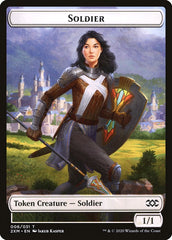 Beast // Soldier Double-Sided Token [Double Masters Tokens] | Gear Gaming Bentonville