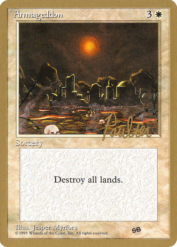 Armageddon (Preston Poulter) (SB) [Pro Tour Collector Set] | Gear Gaming Bentonville