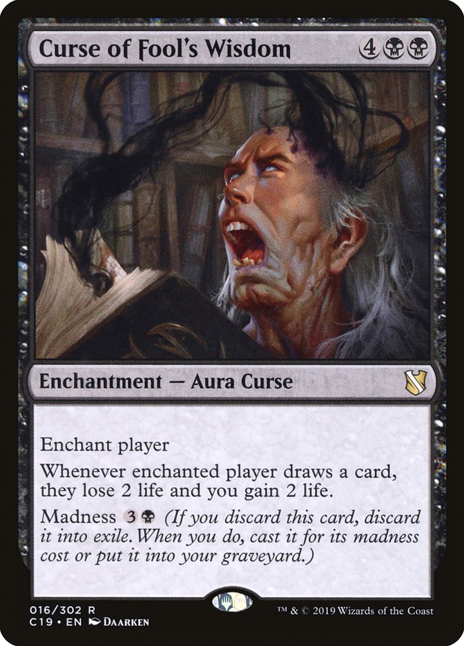 Curse of Fool's Wisdom [Commander 2019] | Gear Gaming Bentonville