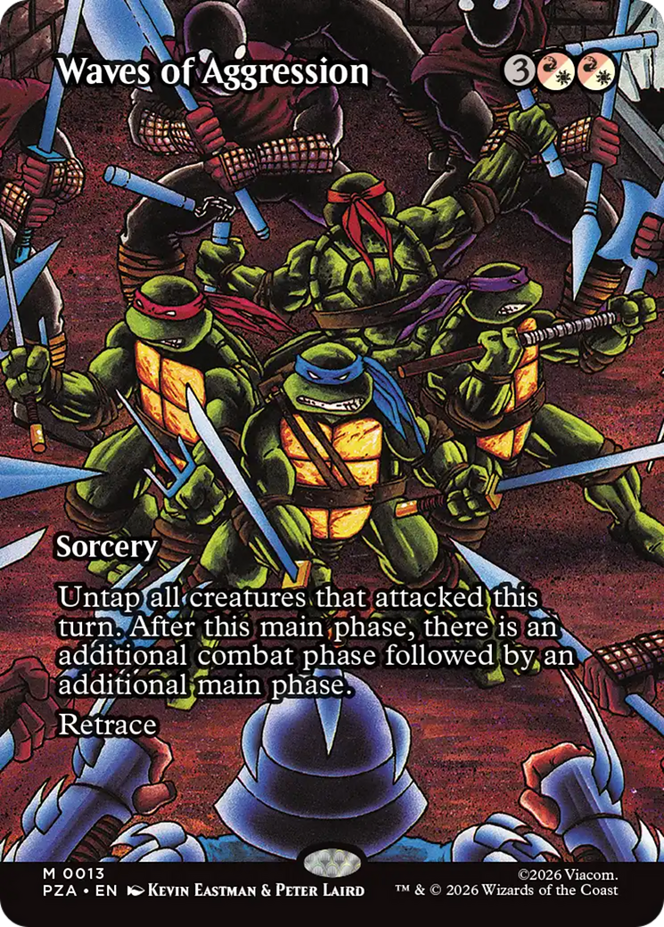 Waves of Aggression (Borderless) [Teenage Mutant Ninja Turtles Eternal-Legal] | Gear Gaming Bentonville