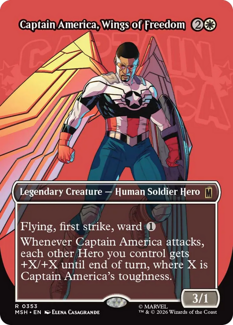Captain America, Wings of Freedom (Borderless) [Marvel Super Heroes] | Gear Gaming Bentonville