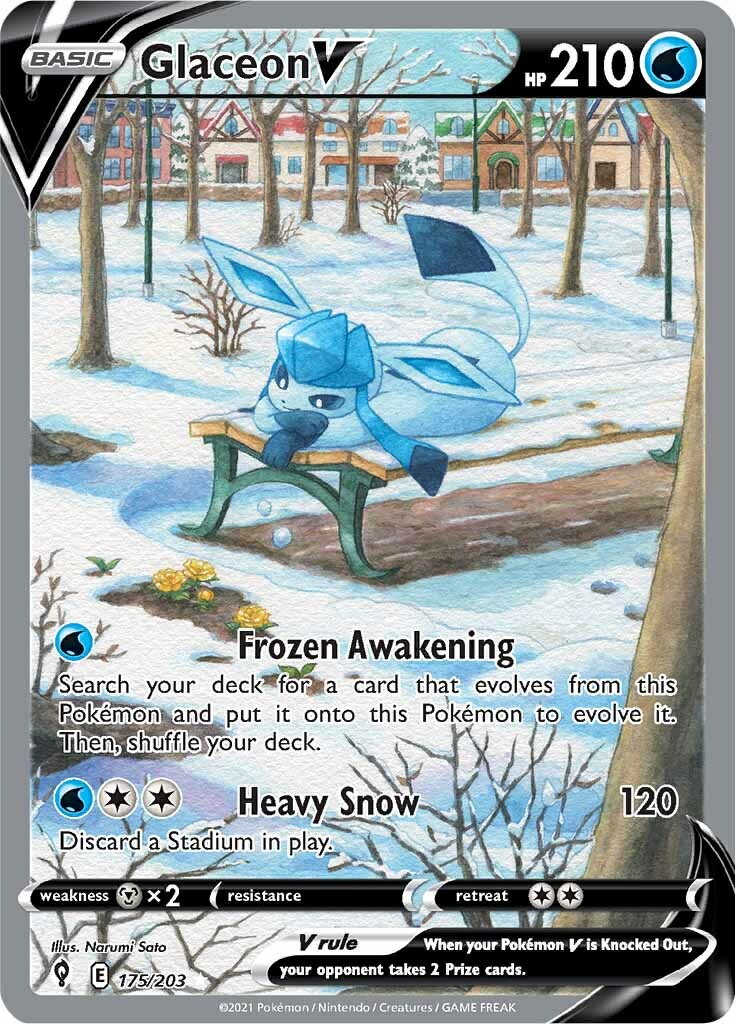 Glaceon V (175/203) [Sword & Shield: Evolving Skies] | Gear Gaming Bentonville