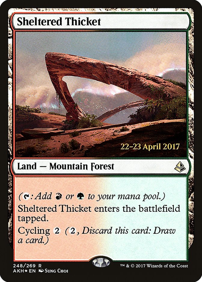 Sheltered Thicket [Amonkhet Prerelease Promos] | Gear Gaming Bentonville
