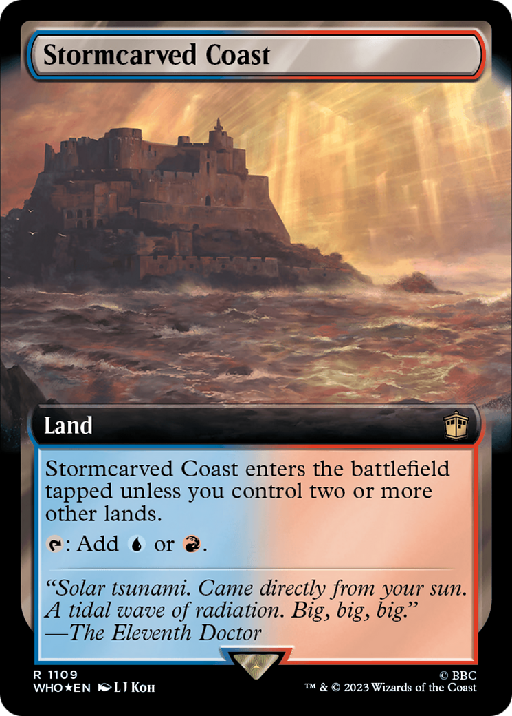Stormcarved Coast (Extended Art) (Surge Foil) [Doctor Who] | Gear Gaming Bentonville