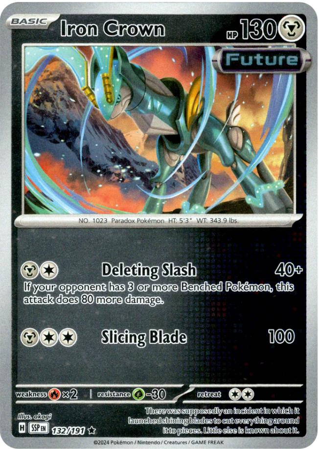 Iron Crown (132/191) [Scarlet & Violet: Surging Sparks] | Gear Gaming Bentonville