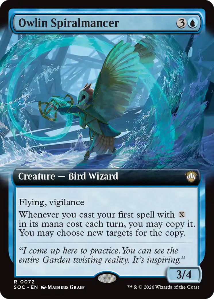 Owlin Spiralmancer (Extended Art) [Secrets of Strixhaven Commander] | Gear Gaming Bentonville