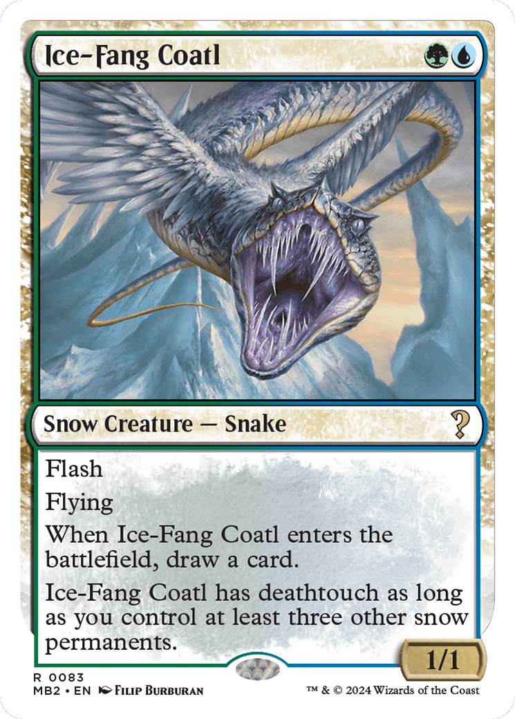 Ice-Fang Coatl (White Border) [Mystery Booster 2] | Gear Gaming Bentonville