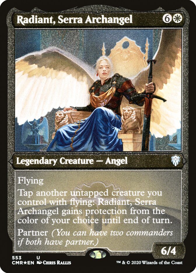 Radiant, Serra Archangel (Etched) [Commander Legends] | Gear Gaming Bentonville