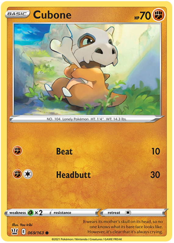 Cubone (069/163) [Sword & Shield: Battle Styles] | Gear Gaming Bentonville