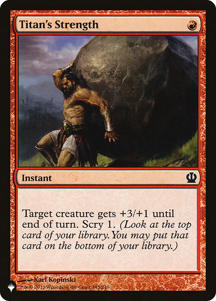 Titan's Strength [The List Reprints] | Gear Gaming Bentonville