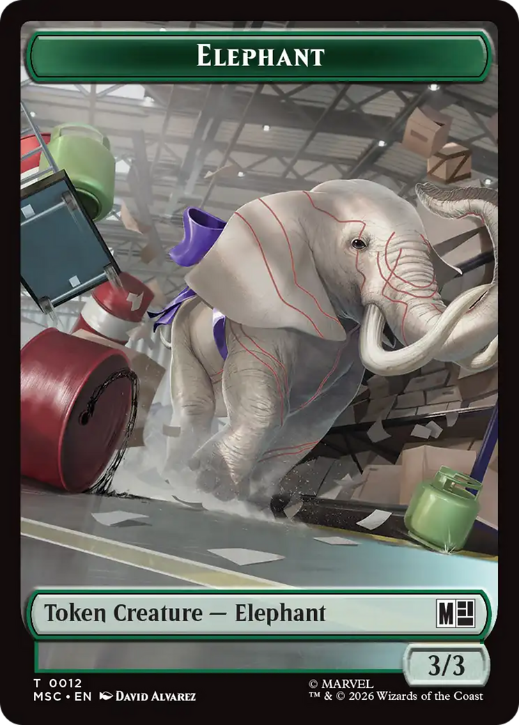Angel // Elephant Double-Sided Token [Marvel Super Heroes Commander Tokens] | Gear Gaming Bentonville