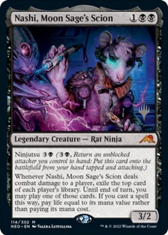 Nashi, Moon Sage's Scion (Promo Pack) [Kamigawa: Neon Dynasty Promos] | Gear Gaming Bentonville