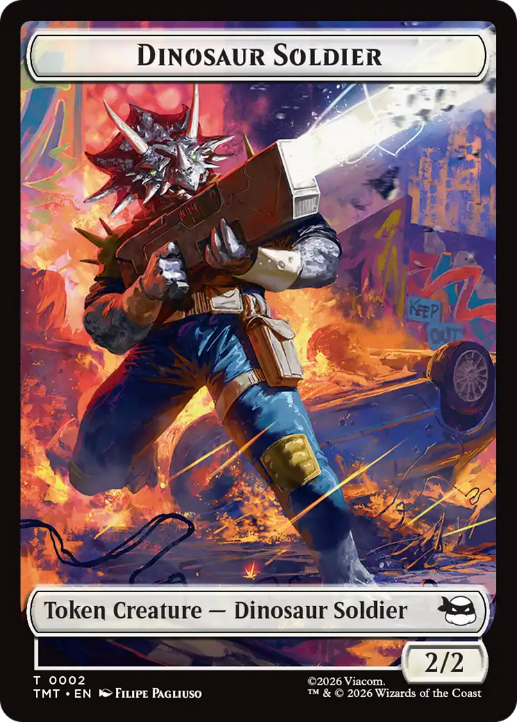 Dinosaur Soldier // Copy Double-Sided Token [Teenage Mutant Ninja Turtles Tokens] | Gear Gaming Bentonville