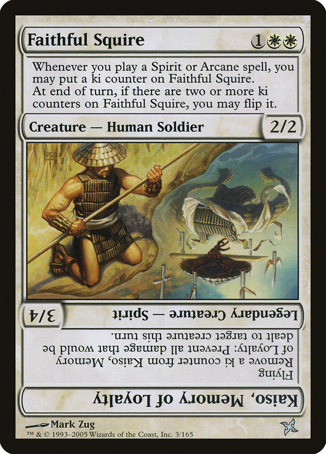 Faithful Squire // Kaiso, Memory of Loyalty [Betrayers of Kamigawa] | Gear Gaming Bentonville