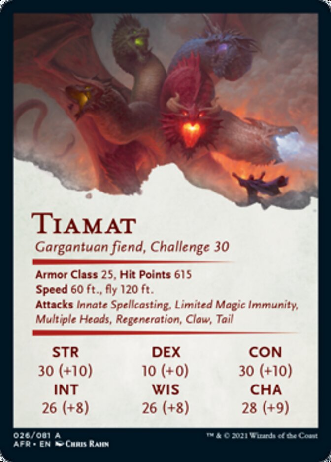 Tiamat Art Card [Dungeons & Dragons: Adventures in the Forgotten Realms Art Series] | Gear Gaming Bentonville