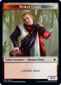 Human Cleric // Food (15) Double-Sided Token [Throne of Eldraine Tokens] | Gear Gaming Bentonville
