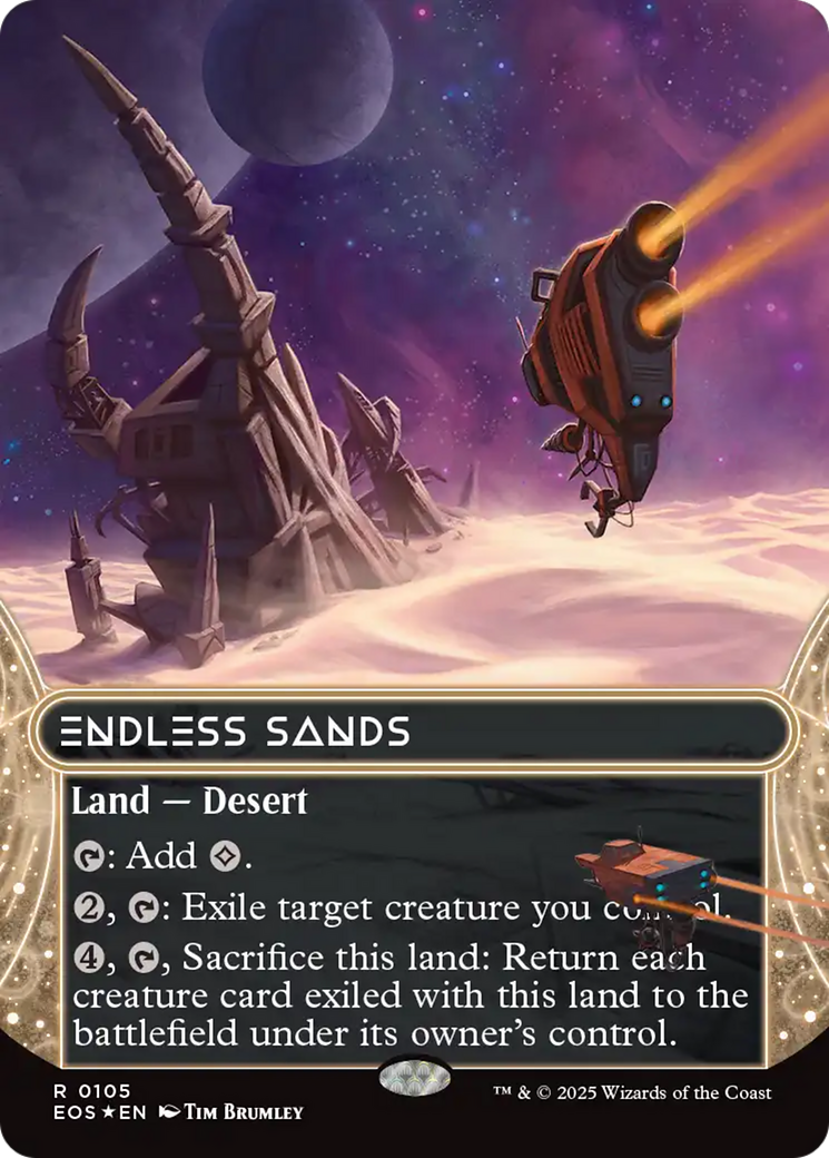 Endless Sands (0105) (Borderless) (Galaxy Foil) [Edge of Eternities: Stellar Sights] | Gear Gaming Bentonville
