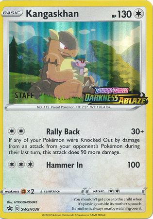 Kangaskhan (SWSH038) (Staff Prerelease Promo) [Sword & Shield: Black Star Promos] | Gear Gaming Bentonville