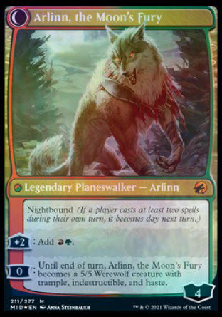 Arlinn, the Pack's Hope // Arlinn, the Moon's Fury [Innistrad: Midnight Hunt Prerelease Promos] | Gear Gaming Bentonville