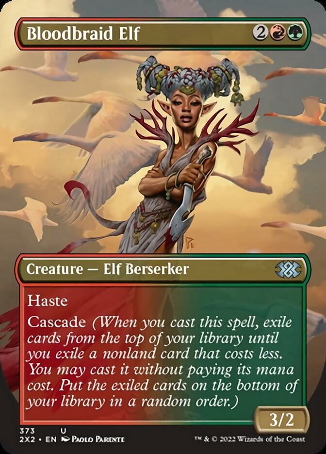 Bloodbraid Elf (Borderless Alternate Art) [Double Masters 2022] | Gear Gaming Bentonville