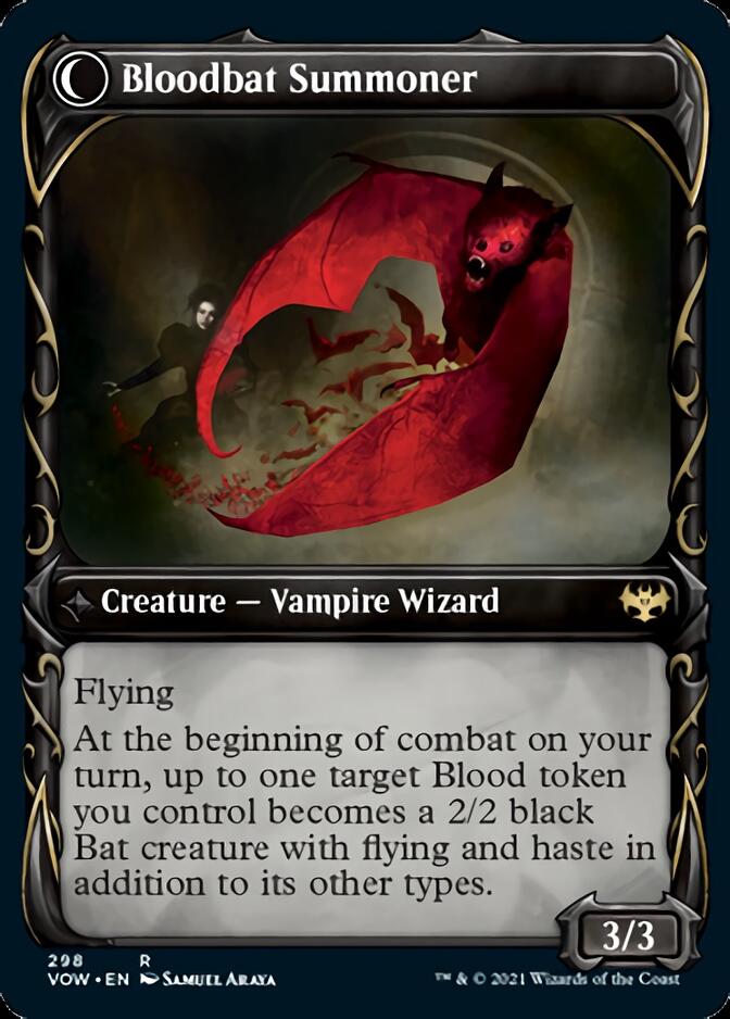 Voldaren Bloodcaster // Bloodbat Summoner (Showcase Fang Frame) [Innistrad: Crimson Vow] | Gear Gaming Bentonville