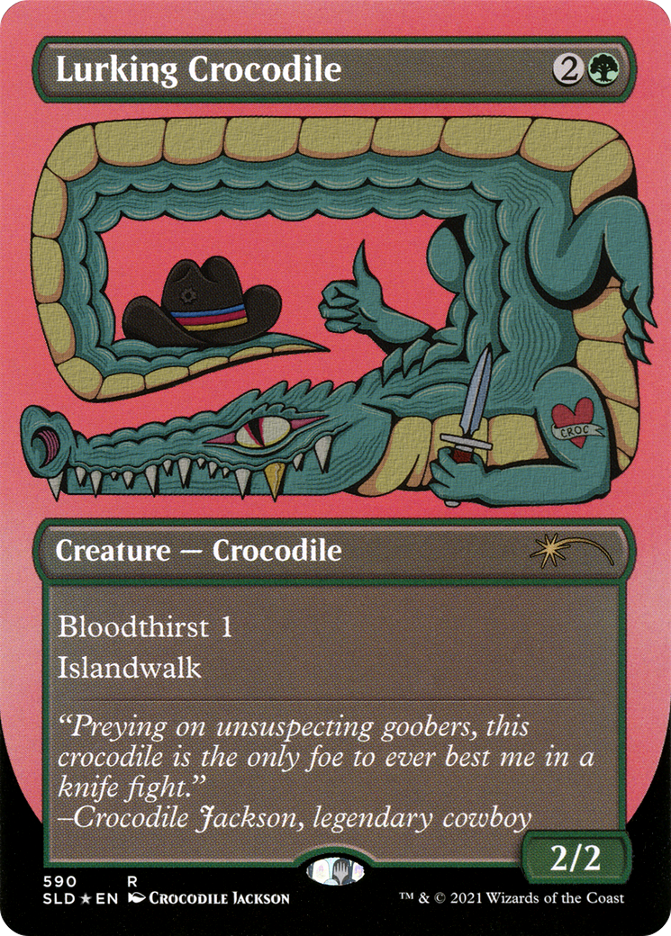 Lurking Crocodile (Foil Etched) [Secret Lair Drop Promos] | Gear Gaming Bentonville