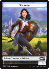 Soldier // Dinosaur Double-Sided Token [Game Night 2019 Tokens] | Gear Gaming Bentonville