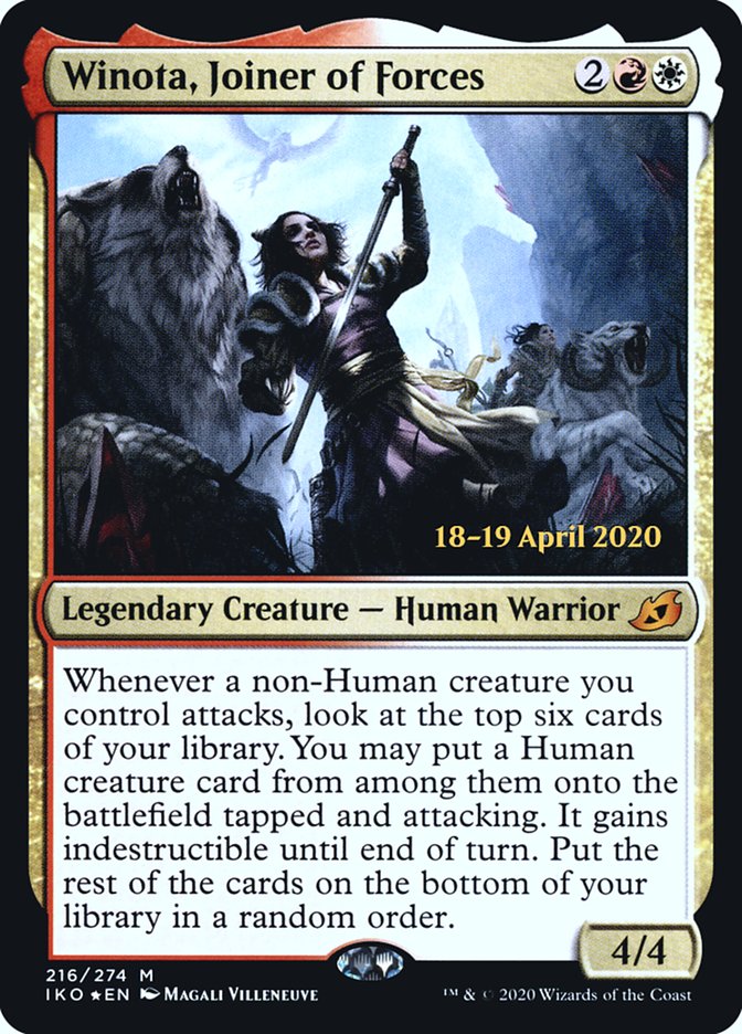 Winota, Joiner of Forces [Ikoria: Lair of Behemoths Prerelease Promos] | Gear Gaming Bentonville