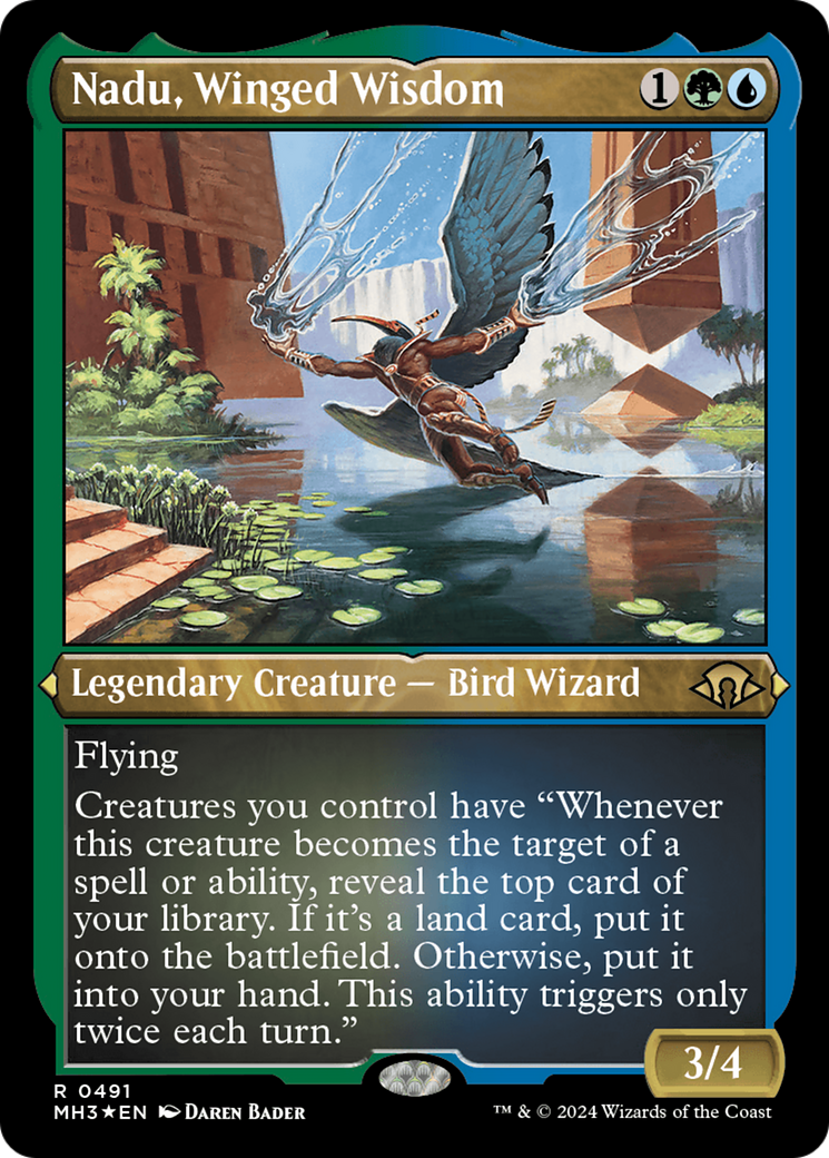 Nadu, Winged Wisdom (Foil Etched) [Modern Horizons 3] | Gear Gaming Bentonville