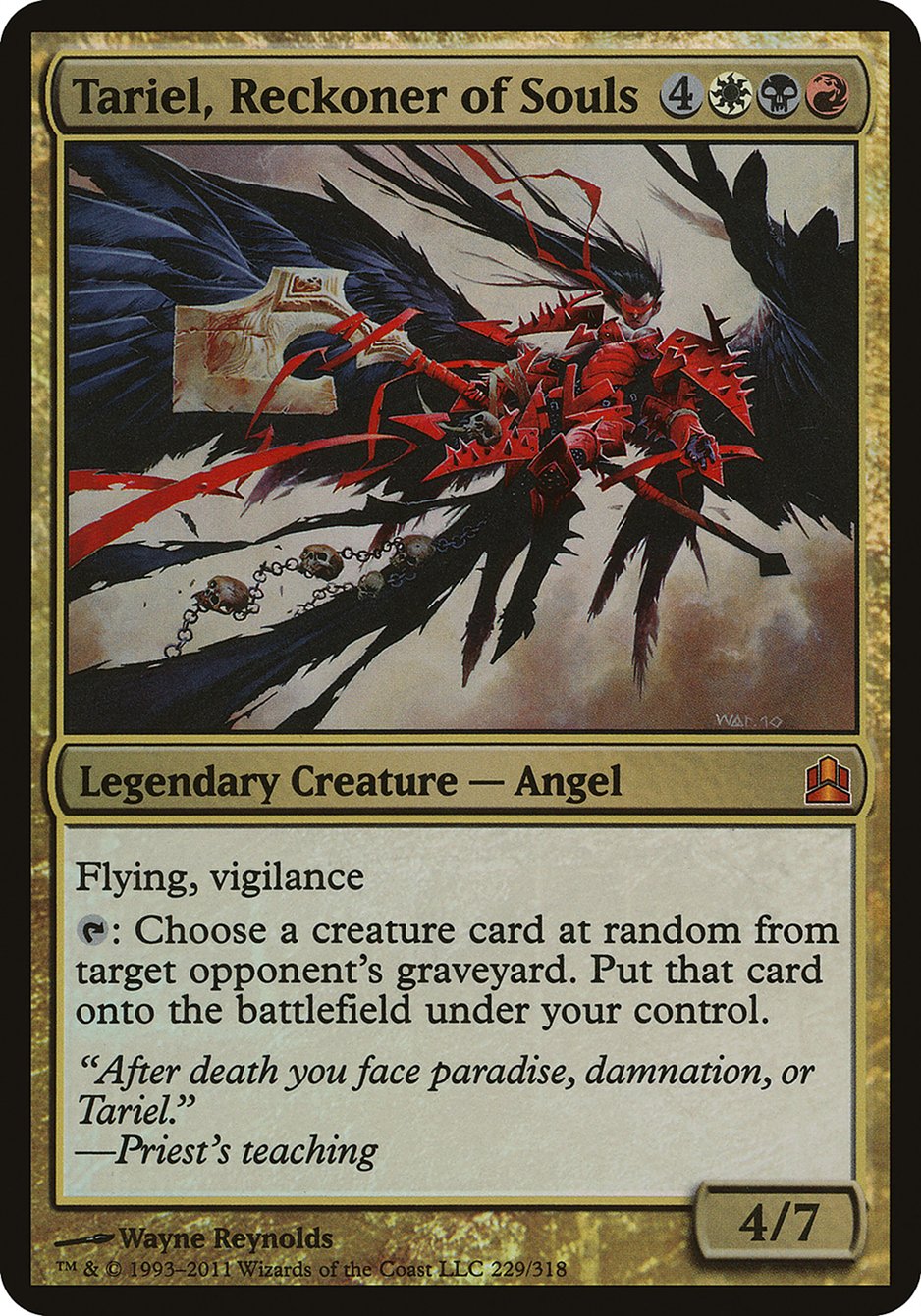 Tariel, Reckoner of Souls (Oversized) [Commander 2011 Oversized] | Gear Gaming Bentonville