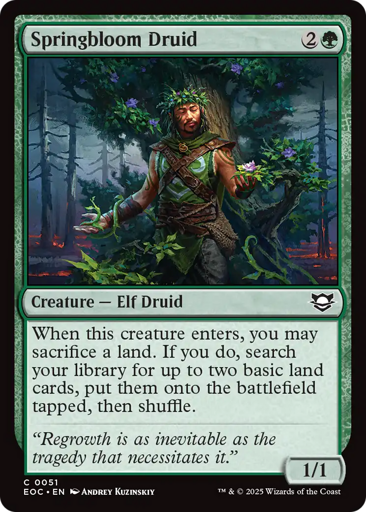 Springbloom Druid [Edge of Eternities Commander] | Gear Gaming Bentonville