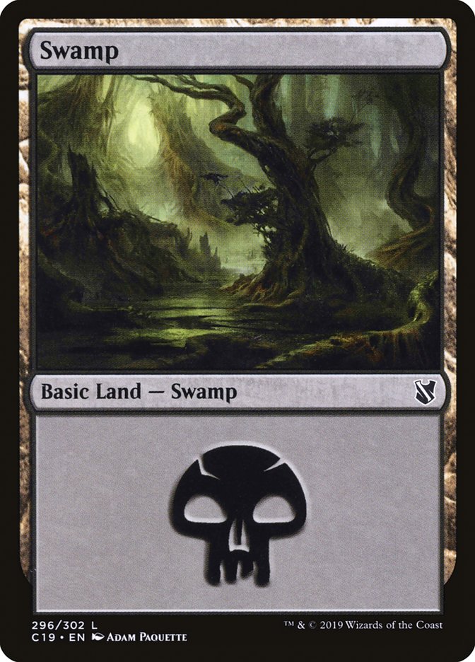 Swamp (296) [Commander 2019] | Gear Gaming Bentonville