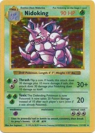 Nidoking (11/102) [Base Set Shadowless Unlimited] | Gear Gaming Bentonville